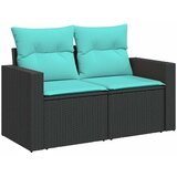  6-dijelni set vrtnih sofa s jastucima crni od poliratana bagrem | shoptok.hr