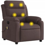 Maison Chic masažni naslanjač - Relax naslanjač temno rjavo blago, (22134902) | Shoptok.si