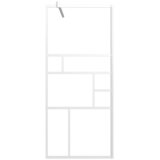 Pregrada za tuš 80 x 195 cm sa staklom ESG bijela | shoptok.hr
