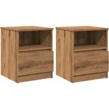 vidaXL Nočna omarica 2 kosa artisan hrast 40x40x50 cm inženirski les | Shoptok.si