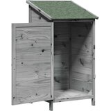  Vrtna Šupa s krovom Siva 59,5 x 56 x 113,5 cm Čvrsto drvo jele | shoptok.hr