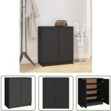 The Living Store Omarica za čevlje črna 59x35x70 cm inženirski les - Omarica Za Čevlje, (21744883) | Shoptok.si