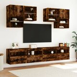  Zidni TV ormarić s LED svjetlima boja hrasta 100x30x40 cm | shoptok.hr