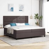  Krevet s opruga kutije Tamno smeđa 200 x 200 cm tkanina | shoptok.hr