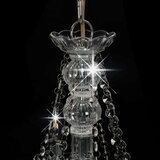 vidaXL Luster s perlama srebrni 8 žarulja E14 | shoptok.hr
