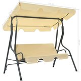 vidaXL Vrtna ljuljačka krem bijela 170 x 110 x 153 cm | shoptok.hr