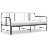 vidaXL Okvir za krevet na razvlačenje sivi metalni 90 x 200 cm | shoptok.hr