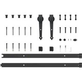 vidaXL Drsna vrata s kompletom pribora 'ORKDAL'iz trdnega borovega lesa | Shoptok.si