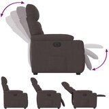  Električni naslonjač od tkanine tamnosmeđi | shoptok.hr