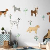  Foto tapeta - Doggies - a Subtle Illustration for Children 100x70 Vodootporna | shoptok.hr