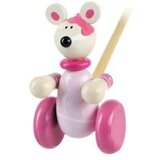 Orange Tree Toys - Drvena guralica na štapu - miš