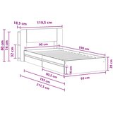  Okvir kreveta s pohranom s ladicama Betonska siva 90 x 190 cm | shoptok.hr