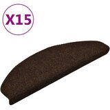 vidaXL samoljepljivi otirači za stepenice 15 kom smeđi 65 x 21 x 4 cm | shoptok.hr