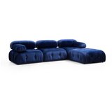 Balcab Home Temno modra žametna kotna sedežna garnitura Bubble – | Shoptok.si