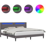  Krevetna konstrukcija Siva 180 x 200 cm Umjetna koža | shoptok.hr