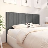  Posteljno vzglavje sivo 155,5x4x100 cm trdna borovina, (20647674) | Shoptok.si