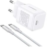 Ugreen x513 gan brzi punjač 30w + tip c kabl beli ( 65013 ) | Eponuda.com