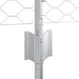 vidaXL Stojala za ograjo 5 kosov U-Channel 80 cm Galvanizirano jeklo, Šesterokotna ograja 0,8x10 m Galvanizirano jeklo | Shoptok.si
