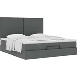 vidaXL Otomanski krevet s madracem tamnosivi 180x200cm od tkanine | shoptok.hr