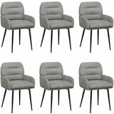 vidaXL Jedilni stoli 6 pcs Žamet Svetlo siva 59 x 59,5 x 90 cm, (5000296845) | Shoptok.si