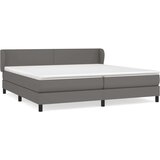  Box spring postelja z vzmetnico siva 200x200 cm umetno usnje, (20999296) | Shoptok.si