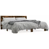  Okvir kreveta boja hrasta 180x200 cm konstruirano drvo i metal