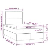 Box spring krevet s madracem tamnozeleni 120x200 cm baršunasti | shoptok.hr