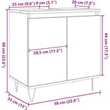 vidaXL Kupaonski ormarić staro drvo 58x33x60 cm konstruirano drvo | shoptok.hr