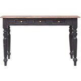  Radni stol s 3 ladice 117 x 57 x 75 cm masivno drvo mahagonija - starinskaa smeđa | shoptok.hr