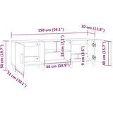 TV ormarić boja betona 150 x 30 x 50 cm od konstruiranog drva | Eponuda.ba