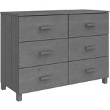  Komoda HAMAR temno siva 113x40x80 cm trdna borovina, (20656172) | Shoptok.si