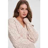 Marisse WOMEN'S SWEATER Z-SW-4802 L.BEIGE MEL | shoptok.hr