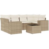  7-dijelni set vrtnih sofa od poliratana s jastucima bež | shoptok.hr