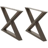  Noge za klub stolić 2 kom. Prirodni čelik 70 x (42-43,3) cm Čelik | shoptok.hr