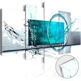  Slika na akrilnom staklu - Turquoise Expression [Glass] 200x100 | shoptok.hr