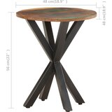  Bočni stolić 48 x 48 x 56 cm od masivnog obnovljenog drva | shoptok.hr