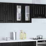  Zidni stakleni ormarić Lucca Crni hrast 60 x 31 x 60 cm | shoptok.hr