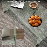 Čvrsti stakleni stolić za kavu jednodijelni dizajn jednostavan i moderan 100 x 50 x 35 cm prozirni | shoptok.hr