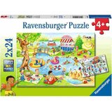 Ravensburger 2x24 delna sestavljanka Prosti čas ob jezeru 050574 Cene