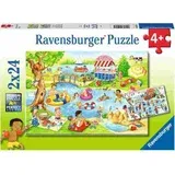 Ravensburger 2x24 delna sestavljanka Prosti čas ob jezeru 050574