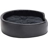 vidaXL Krevet za pse crni 79 x 70 x 19 cm od pliša i umjetne kože | shoptok.hr