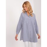 BY POMMES LIFE Shirt-BP-KS-1012V-2.70-white-navy blue Cene