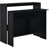  Barski stol s 2 stolne ploče crni 130 x 40 x 120 cm | shoptok.hr