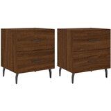 Maison Chic Dvo delni komplet Nočne omarice - Nočne mize rjavi hrast 40x35x47,5 cm inženirski les, (21689856) | Shoptok.si