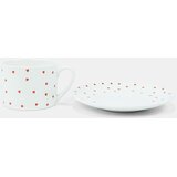 Sinsay Keramička šalica i tanjurić s motivom srca | shoptok.hr