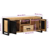 TV ormarić 100x30x40 cm Puno grubo drvo Mango | shoptok.hr