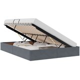  Otomanski krevet s pohranom Tamnosiva 140 x 190 cm Baršun | shoptok.hr