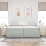  Krevetna konstrukcija Svijetlo siva 200 x 200 cm tkanina | shoptok.hr