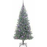  Umjetno Božićno Drvo s Snježnim Flokom i LED Svjetlom 180 cm | shoptok.hr