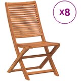  Sklopive vrtne stolice 8 kom 51x66x95 cm masivno drvo bagrema | shoptok.hr